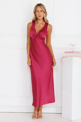 Doing The Most Satin Maxi Dress